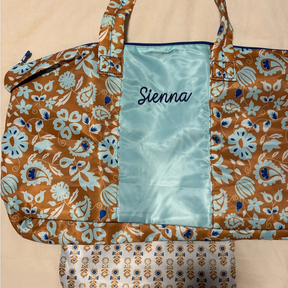Marley Lilly Packable tote- monogrammed “ Sienna “